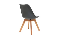 Online Miliboo Silla de diseño gris lote de 4 PAULINE