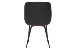 Discount Miliboo Silla de diseño negra con nogal LUCIEN