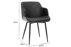 Discount Miliboo Silla de diseño negra con nogal LUCIEN