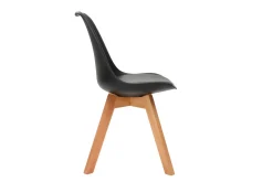 Outlet Miliboo Silla de diseño negro lote de 4 PAULINE