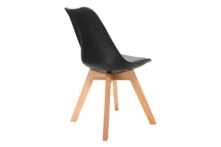 Outlet Miliboo Silla de diseño negro lote de 4 PAULINE