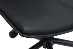 Outlet Miliboo Silla de escritorio de poliuretano negro y metal negro LISON