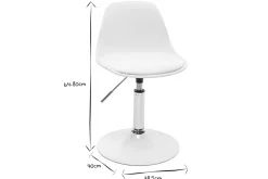 Online Miliboo Silla de escritorio diseño infantil blanco STEEVY