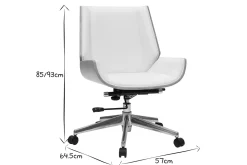 Best Sale Miliboo Silla de escritorio madera clara y gris claro CURVED