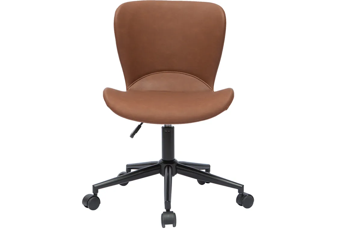 Fashion Miliboo Silla de escritorio moderna marrón JOSH
