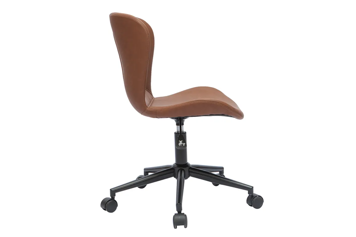 Fashion Miliboo Silla de escritorio moderna marrón JOSH