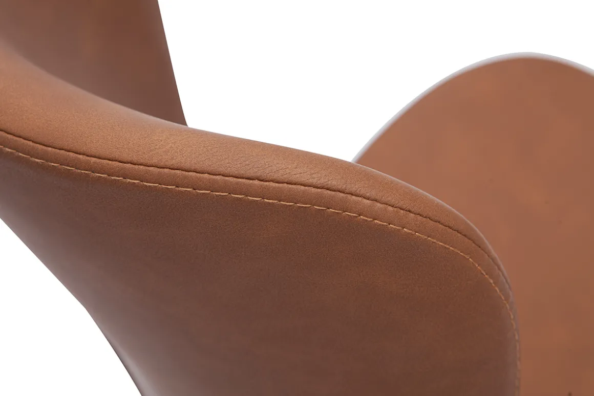 Fashion Miliboo Silla de escritorio moderna marrón JOSH