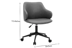 Best Sale Miliboo Silla de escritorio moderno en tejido marrón HEMMY