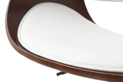Best Miliboo Silla de escritorio nogal y blanco con ruedas BENT