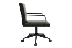 Outlet Miliboo Silla de escritorio vintage de poliuretano y metal negro FLOKI