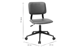 Clearance Miliboo Silla de escritorio vintage marrón LAB