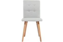 Store Miliboo Silla diseño gris claro y madera lote de dos HORTA