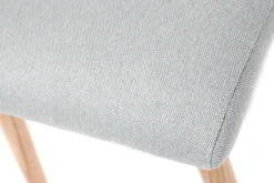 Store Miliboo Silla diseño gris claro y madera lote de dos HORTA