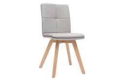 Hot Miliboo Silla escandinava tejido natural patas madera clara lote de 2 THEA