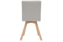Hot Miliboo Silla escandinava tejido natural patas madera clara lote de 2 THEA
