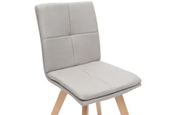 Hot Miliboo Silla escandinava tejido natural patas madera clara lote de 2 THEA