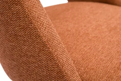 Best Miliboo Silla giratoria 360º de tejido efecto aterciopelado texturizado terracota y metal negro COSETTE