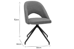 Best Miliboo Silla giratoria 360º de tejido efecto aterciopelado texturizado terracota y metal negro COSETTE