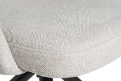Hot Miliboo Silla giratoria 360º de tejido efecto aterciopelado texturizado beige y metal negro COSETTE