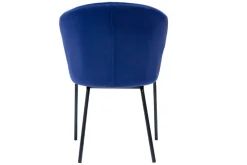 Shop Miliboo Silla moderna en terciopelo azul oscuro REQUIEM