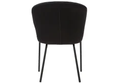 Clearance Miliboo Silla moderna en terciopelo negro REQUIEM