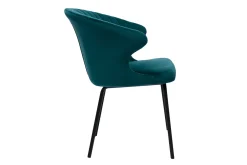 Cheap Miliboo Silla moderna en terciopelo azul petróleo REQUIEM