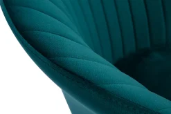 Cheap Miliboo Silla moderna en terciopelo azul petróleo REQUIEM
