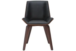 Sale Miliboo Silla moderna negra y madera oscura MELKIOR