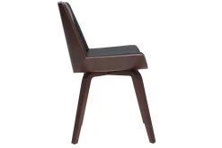 Sale Miliboo Silla moderna negra y madera oscura MELKIOR
