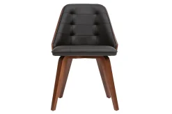 Cheap Miliboo Silla negra y madera oscura FLUFFY