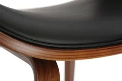 Cheap Miliboo Silla negra y madera oscura nogal BENT