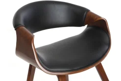 Outlet Miliboo Silla nórdica negro y madera oscura ARAMIS