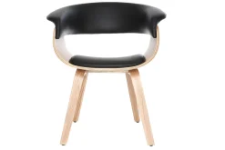 Sale Miliboo Silla nórdica negro y madera clara OKTAV