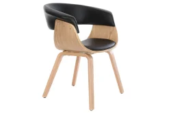 Sale Miliboo Silla nórdica negro y madera clara OKTAV