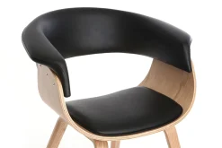 Sale Miliboo Silla nórdica negro y madera clara OKTAV