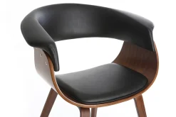 Outlet Miliboo Silla nórdica negro y madera oscura OKTAV