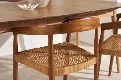 Best Sale Miliboo Silla étnica de teca maciza y ratán NEGARA