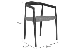 Best Sale Miliboo Silla étnica de teca maciza y ratán NEGARA