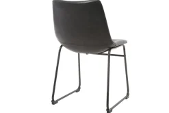 Store Miliboo Silla vintage PU negro NEW ROCK