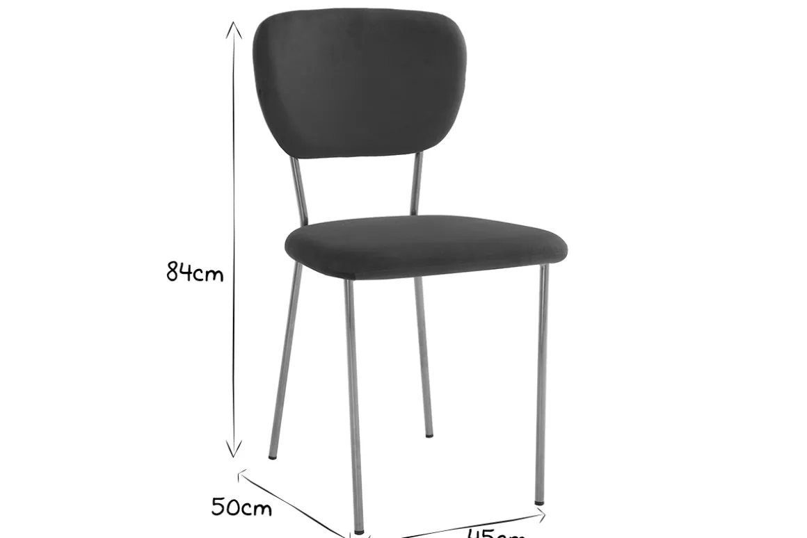 Best Miliboo Sillas modernas en terciopelo azul y estructura en metal dorado - lote de 2 LEPIDUS