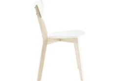 Cheap Miliboo Sillas diseño madera y laminado blanco LEENA (lote de 2)