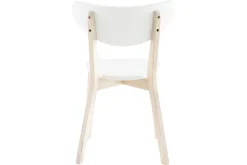 Cheap Miliboo Sillas diseño madera y laminado blanco LEENA (lote de 2)