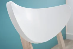 Cheap Miliboo Sillas diseño madera y laminado blanco LEENA (lote de 2)
