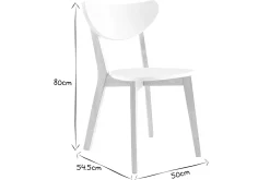 Cheap Miliboo Sillas diseño madera y laminado blanco LEENA (lote de 2)