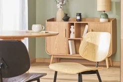 New Miliboo Sillas en madera clara y metal negro (lote de 2) TOBIAS