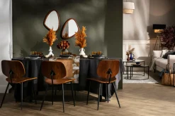 Best Miliboo Sillas en madera oscura y metal negro (lote de 2) TOBIAS