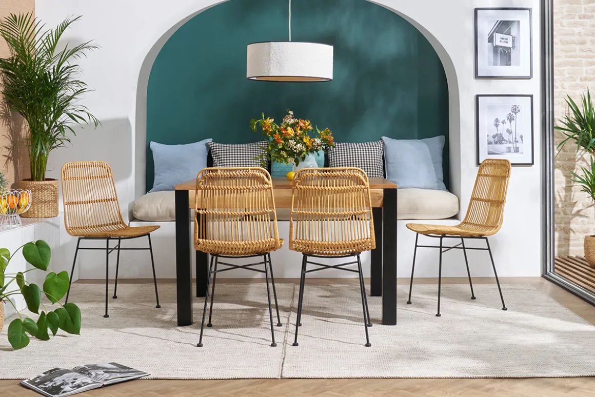 Outlet Miliboo Sillas en ratán natural lote de de 2 MALACCA