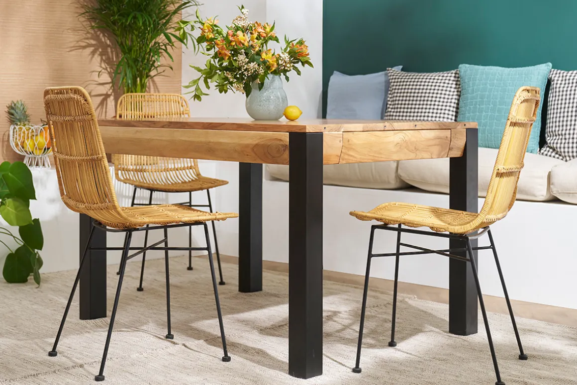 Outlet Miliboo Sillas en ratán natural lote de de 2 MALACCA