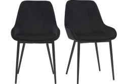 Cheap Miliboo Sillas en tejido negro (lote de 2) HOLO