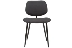 Discount Miliboo Sillas en tejido y metal negro (lote de 2) TOBIAS